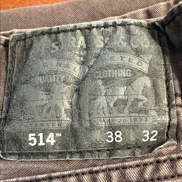 Levi's Men's Charcoal Slim Straight Jeans 38/32 - Picture 2 of 6